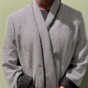 Alberto Malaki B&W Houndstooth Blazer Size L